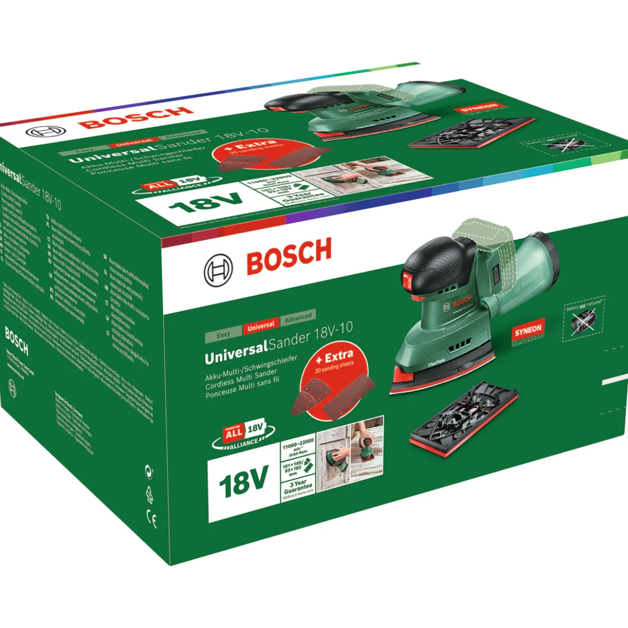 Akkuhiomakone Bosch UniversalSander 18V-10 Solo (ei sis. akkua ja laturia)