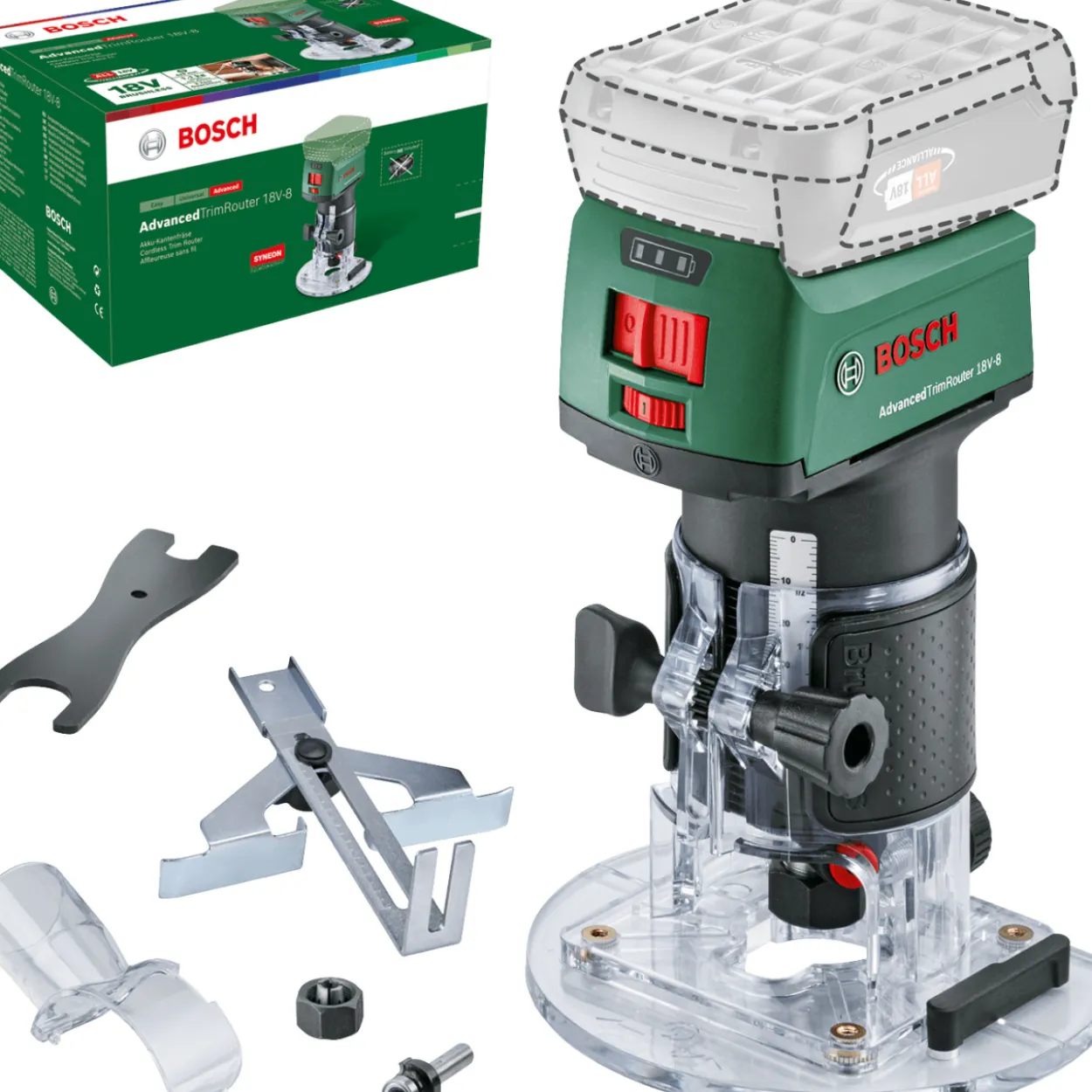 Akkujyrsin Bosch AdvancedTrimRouter 18V-8 Solo