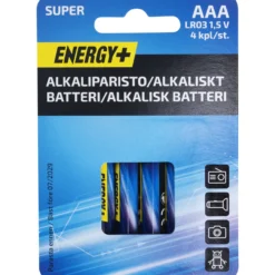 Alkaliparisto Super, AAA,4 kpl