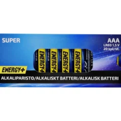 Alkaliparisto Super, AAA, 20 kpl