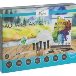 Aloituspakkaus akvarellimaalaukseen Nassau Fine Art 13 osaa