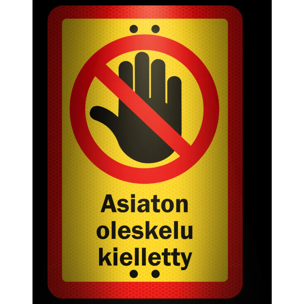 Alumiinikyltti Sekure 20 x 30 cm Asiaton oleskelu kielletty