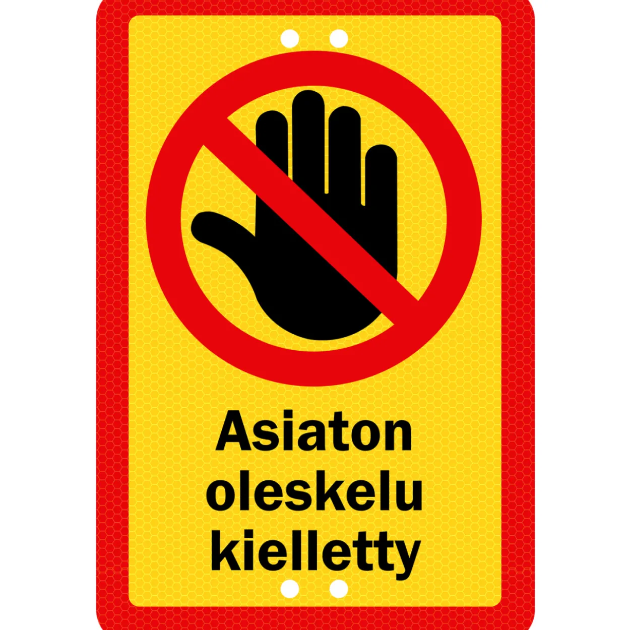 Alumiinikyltti Sekure 20 x 30 cm Asiaton oleskelu kielletty