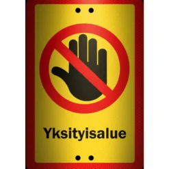 Alumiinikyltti Sekure 20 x 30 cm Yksityisalue