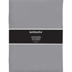 Aluslakana Kotikulta 240 x 260 cm puuvillasatiini harmaa