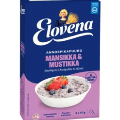 Annospikapuuro Elovena 240 g Mansikka-mustikka