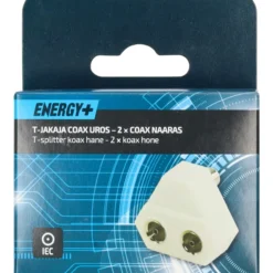 Antenniadapteri Energy+ Coax uros - 2 x Coax naaras