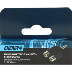 Audioadapteri Energy+ 3.5 mm uros - 2 x RCA naaras