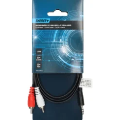 Audiokaapeli Energy+ 3.5 mm uros - 2 x RCA uros 1,5 m