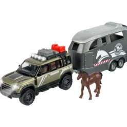 Auto Land Rover ja hevostraileri Majorette 25 cm