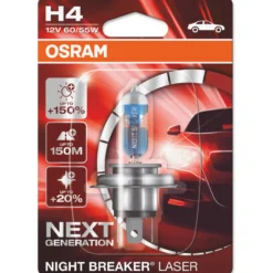 Auton polttimo H4 Osram Night Breaker Laser
