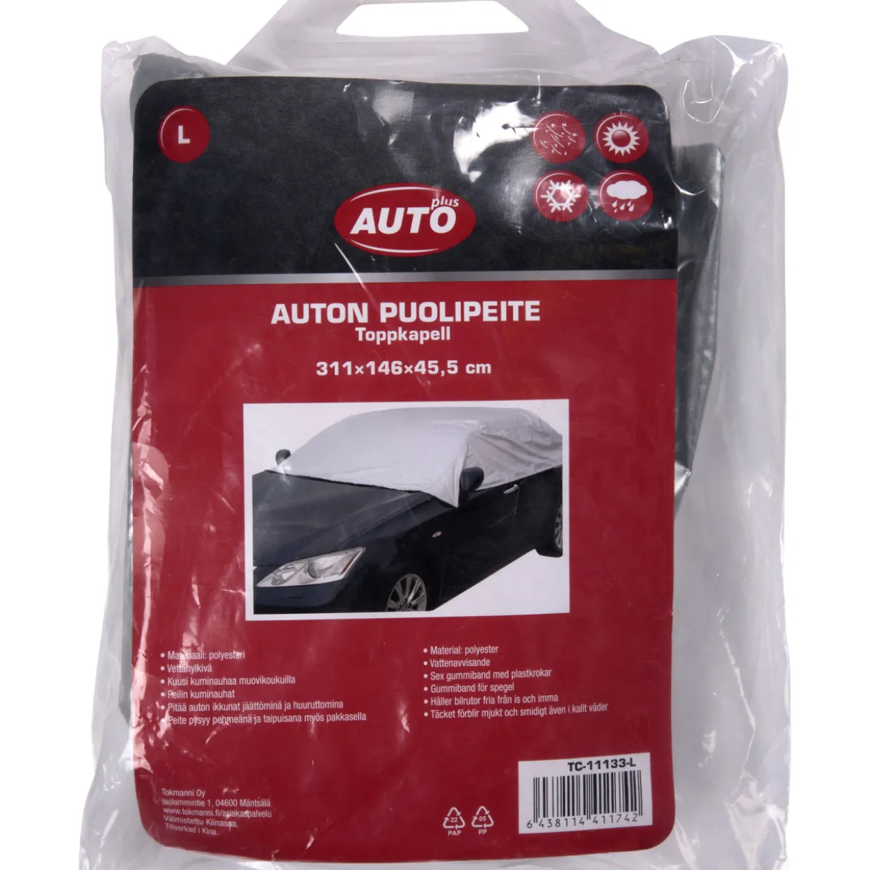 Auton puolipeite, koko L