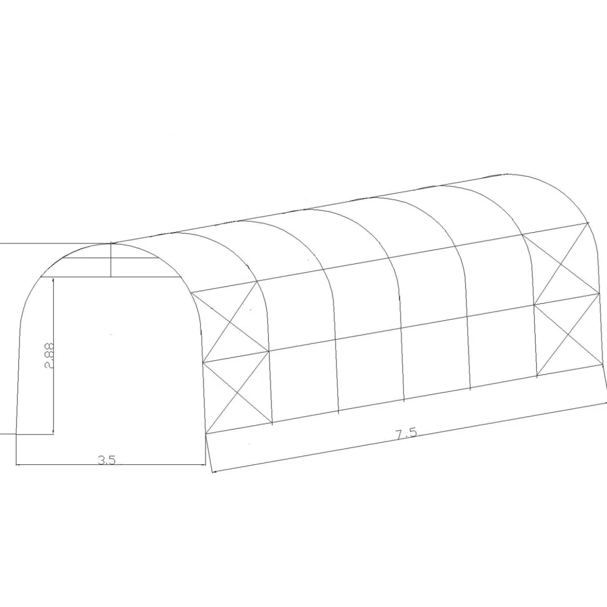 Caravantalli Prohall 3,5 x 7,5 x 3,5 m 500 g