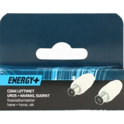 Coax-liittimet Energy+ uros - naaras suora