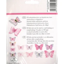 3D-Askartelukuvio perhonen 24 kpl
