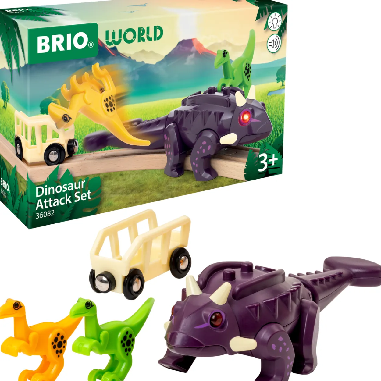 Dinosaurus hyökkäyssetti Brio 36082