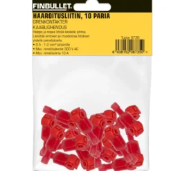Haaroitusliitin punainen 10 paria, 0.5-1.00mm²