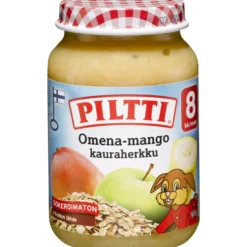 Hedelmäsose Piltti 190 g Omena-mango-kauraherkku 8 kk