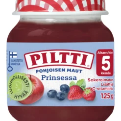 Hedelmäsose Piltti 125 g Pohjoisen Maut Prinsessa 5 kk