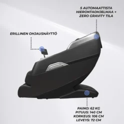 Hierontatuoli Lykke Premium musta