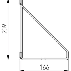 Hyllynkannatin Element System Bar 209 x 166 mm, mattamusta