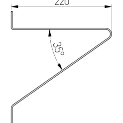 Hyllynkannatin Element System Gala 250 x 220 x 30 mm, mattamusta
