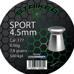 Ilmakiväärin luoti Striker Sport 4,5 mm (Cal .177) / 0,50 g, 500 kpl/pkt