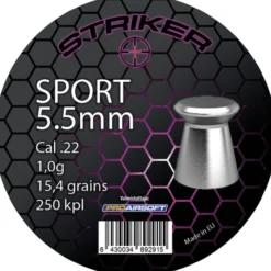 Ilmakiväärin luoti Striker Sport 5,5 mm (Cal .22) / 1,0 g, 250 kpl/pkt