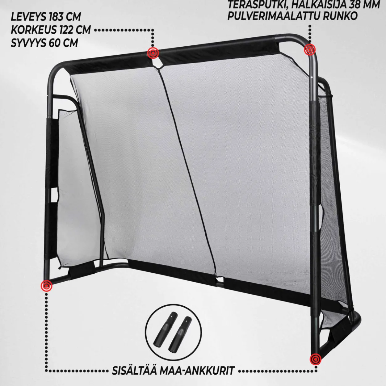 Jalkapallomaali Prosport Premium 183 x 122 x 60 cm