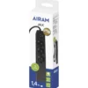 Jatkojohto Airam Jax 3-os+3 USB 65 W 1,4 m, musta