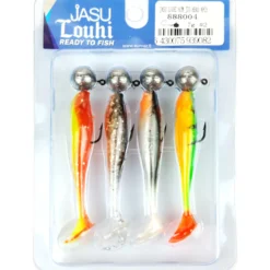 Jigisetti Jasu Louhi 6 cm, 4 kpl + 4 jigipäätä