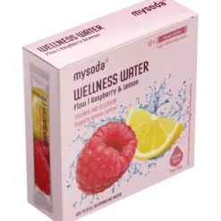 Juomajauhe Mysoda 12 x 4 g Wellness Water Raspberry-lemon