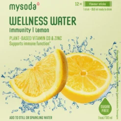 Juomajauhe Mysoda 12 x 4 g Wellness Water Lemon