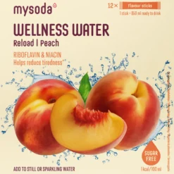 Juomajauhe Mysoda 12 x 4 g Wellness Water Peach