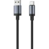 Kaapeli Mobia USB-A -> USB-C 30 W musta, 0,5 m