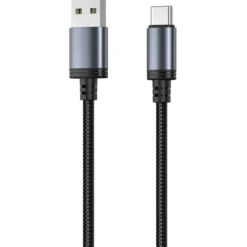 Kaapeli Mobia USB-A -> USB-C 30 W musta, 0,5 m