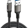Kaapeli Mobia USB-A 3.1 - USB Type-C 60 W, 3 m