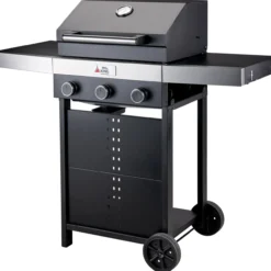Kaasugrilli BBQ King Basic Series, 3 poltinta, taittuvat sivupöydät