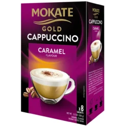 Kahvijuomajauhe Mokate Cappuccino Gold 8 kpl Caramel