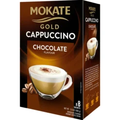 Kahvijuomajauhe Mokate Cappuccino Gold 8 kpl Chocolate