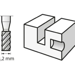 Kaiverrusterä Dremel 194 HSS 3,2 mm 2 kpl