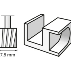 Kaiverrusterä Dremel 115 HSS 7,8 mm 2 kpl