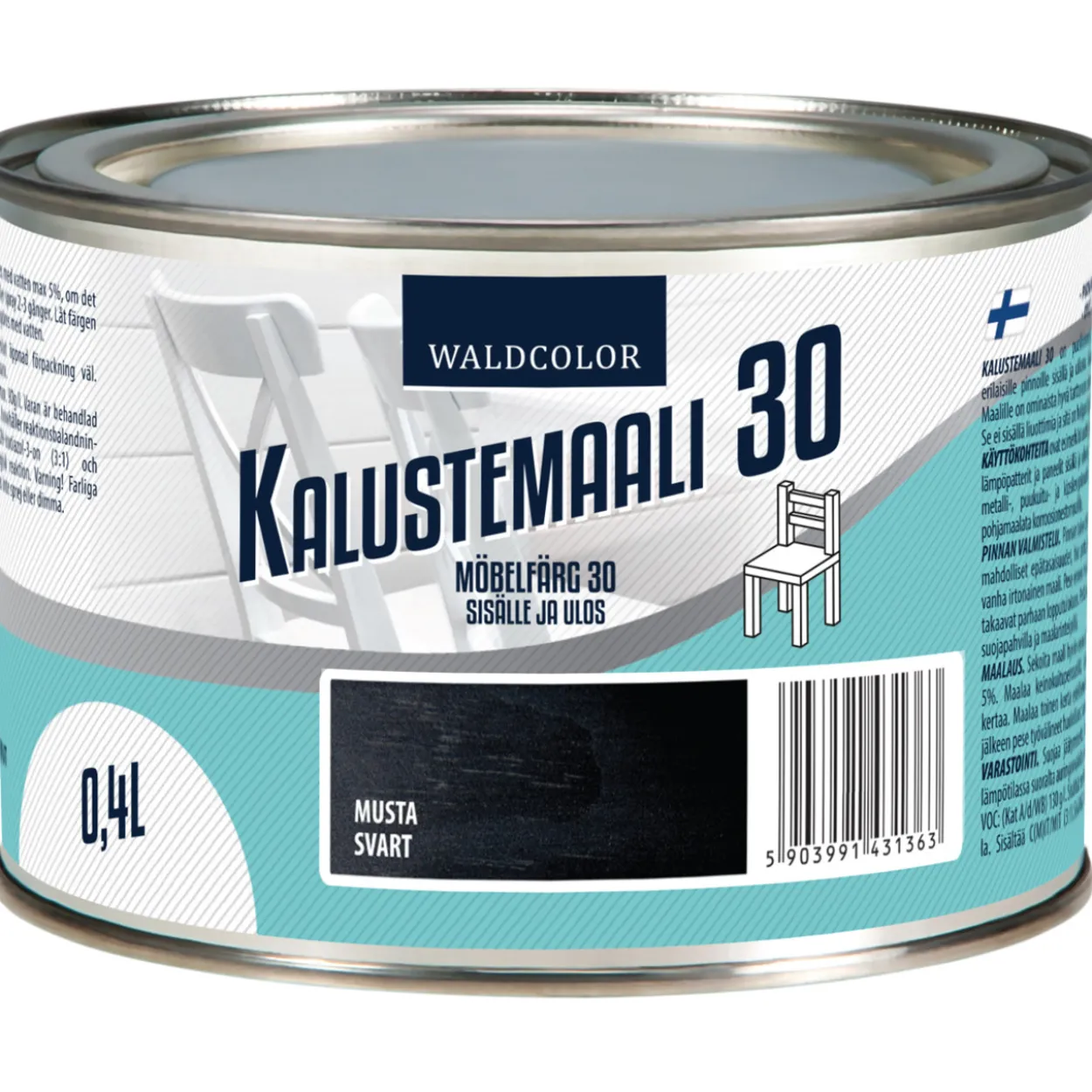 Kalustemaali 30 0,4 l musta