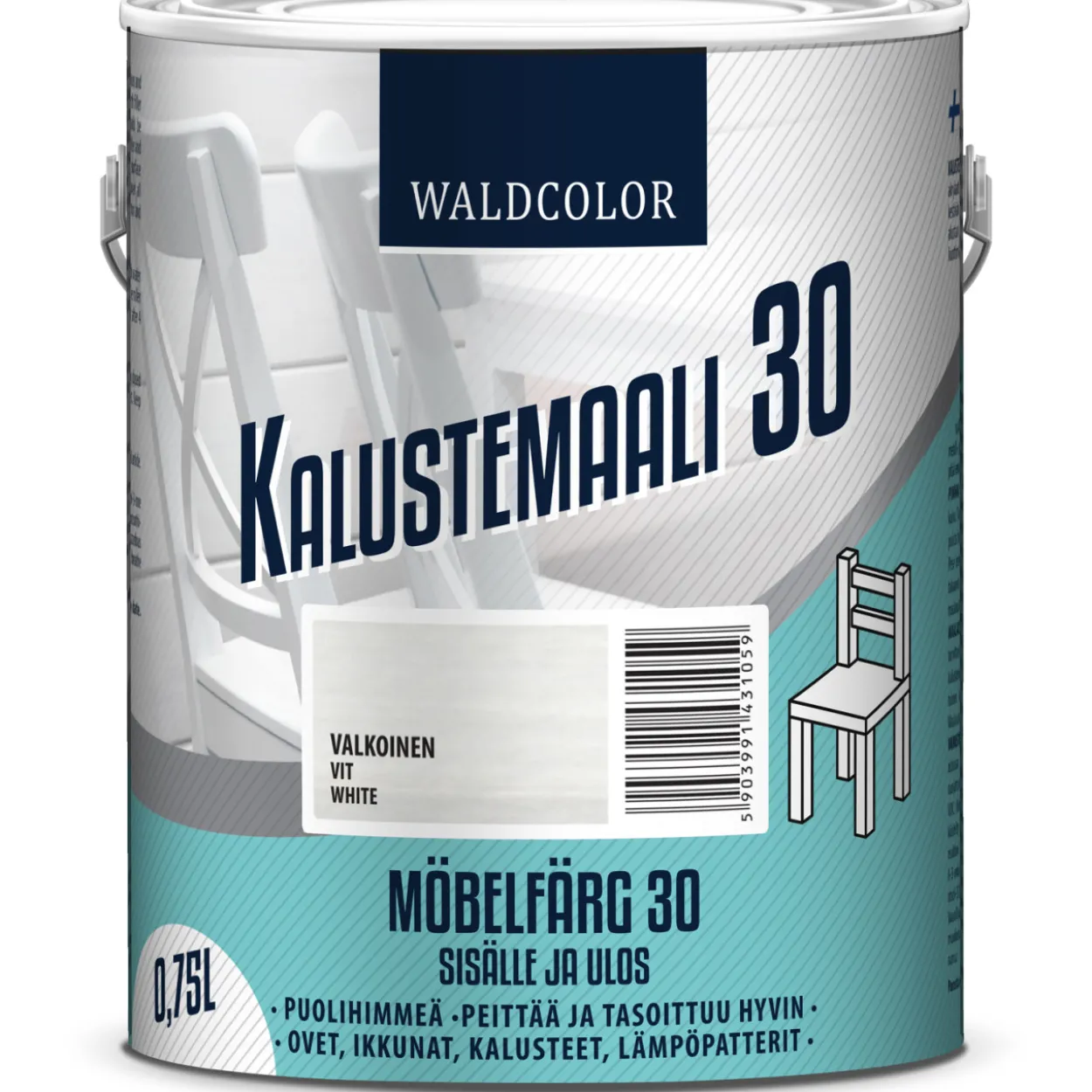 Kalustemaali 30 0,75 l valkoinen