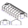 Kalustohalli Ranch Premium 9,15 x 24,4 x 6,1 m 900 g