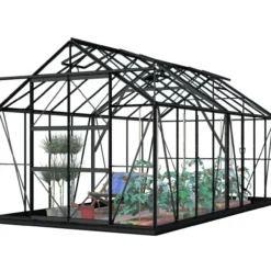 Kasvihuone Lykke Hybrid 13m2, musta