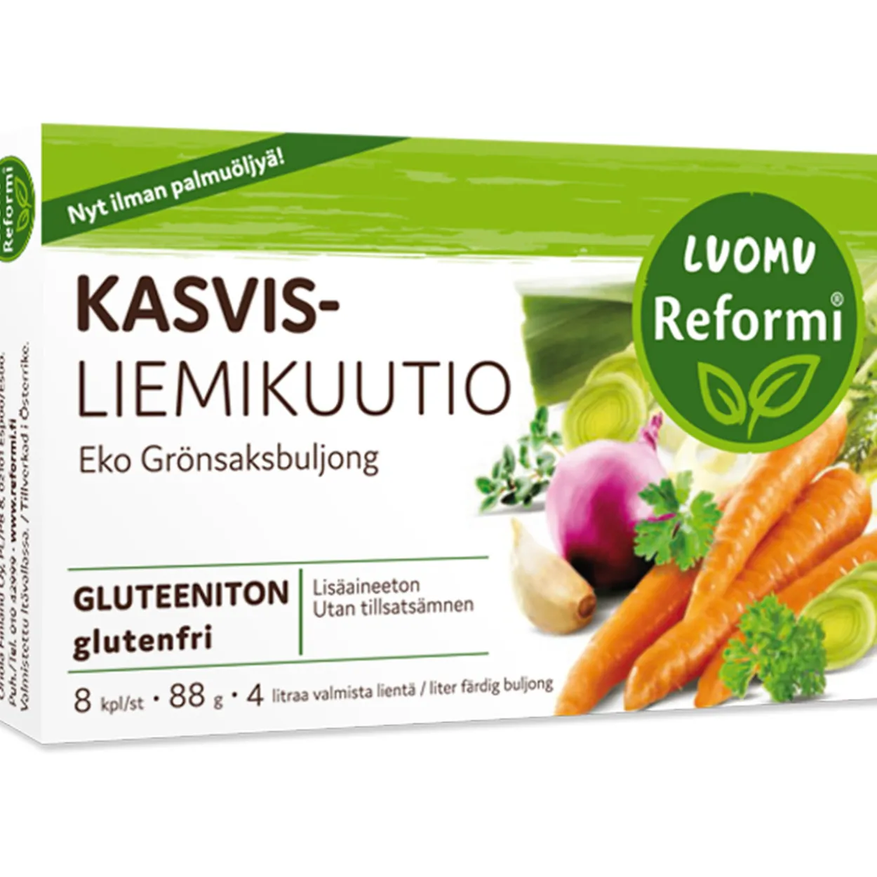 Kasvisliemivalmiste luomu 8 kpl 88 g