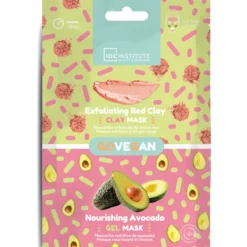 Kasvonaamiosetti IDC Institute 12 ml Go Vegan Red Clay & Avocado