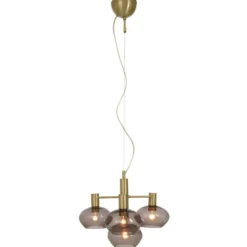 Kattovalaisin Aneta Lighting Bell 4-osainen, mattamessinki/savunharmaa