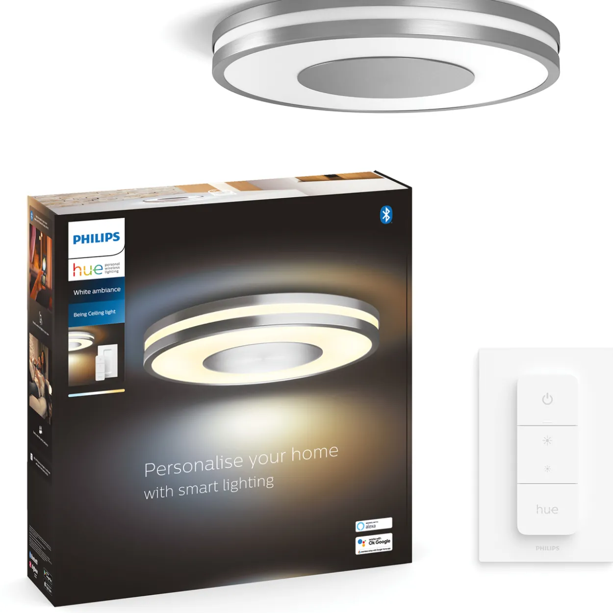 Kattovalaisin Philips Hue Being, alumiini
